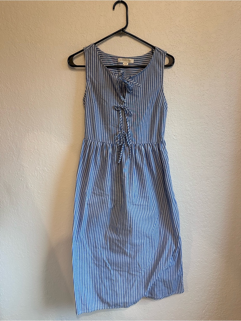 monteau Los Angeles Blue & White Striped dress 100% cotton